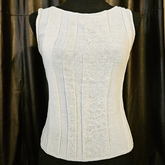 Brunello Cucinelli Women's Sleeveless Blue Sweater - Picture 2 of 8